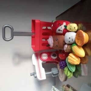 (14) "Odds N Ends" Kitchen Pretend Play Velcro Food Shopping Cart Kid Toy Plush